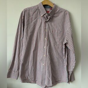 IZOD Red, White, & Blue Check Button-Down Shirt